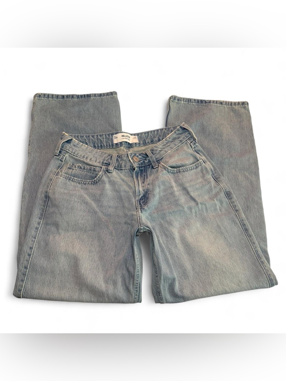 Hollister Washed Blue low rise baggy Jeans